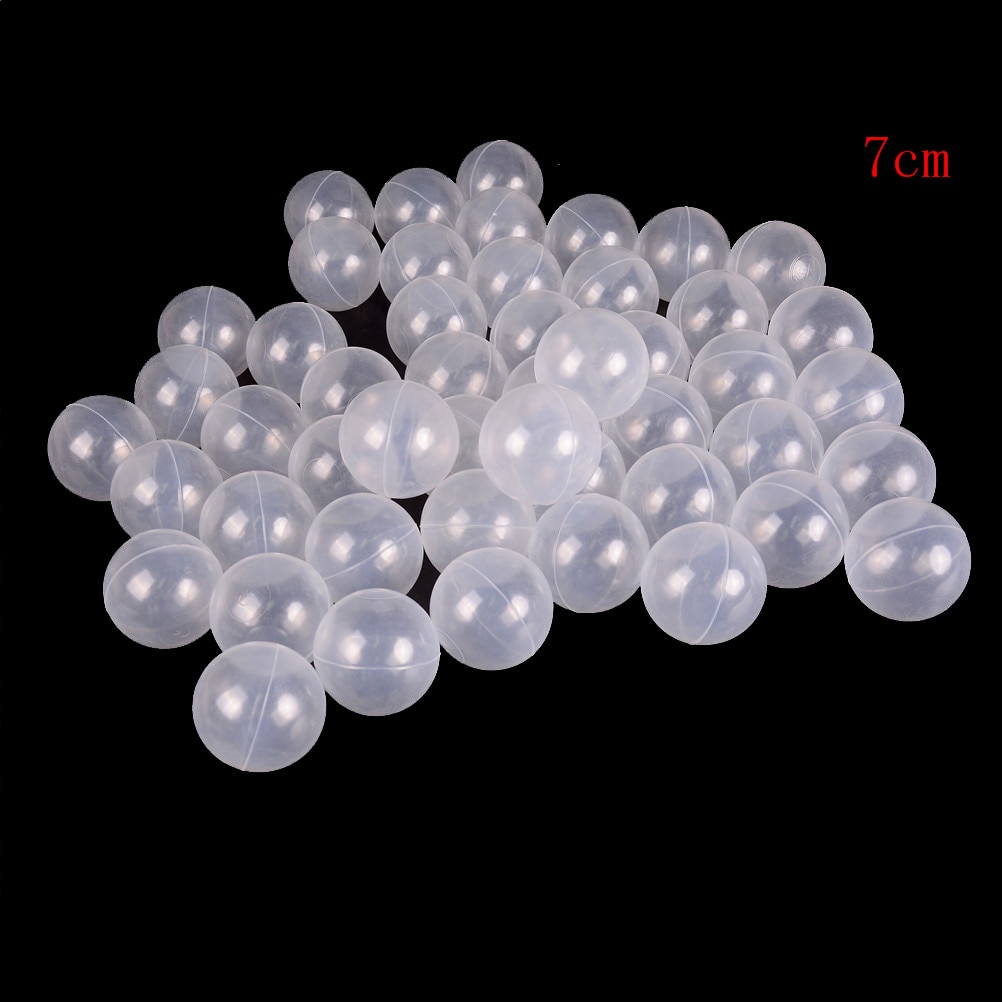 50 Uds. De Juguetes Divertidos para exterior, bolas de océano para piscina de bebé, bolas de aire de plástico blancas transparentes, bolas de aire deportivas para pozo de juegos o 1 ud. De bolsa de almacenamiento
