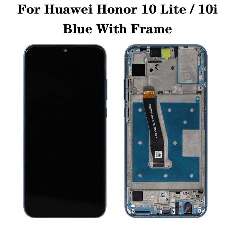Pantalla LCD Super AMOLED para Huawei Honor 10 lite, montaje de digitalizador con pantalla táctil y marco para honor 10i HRY-LX1 LCD: Caqui