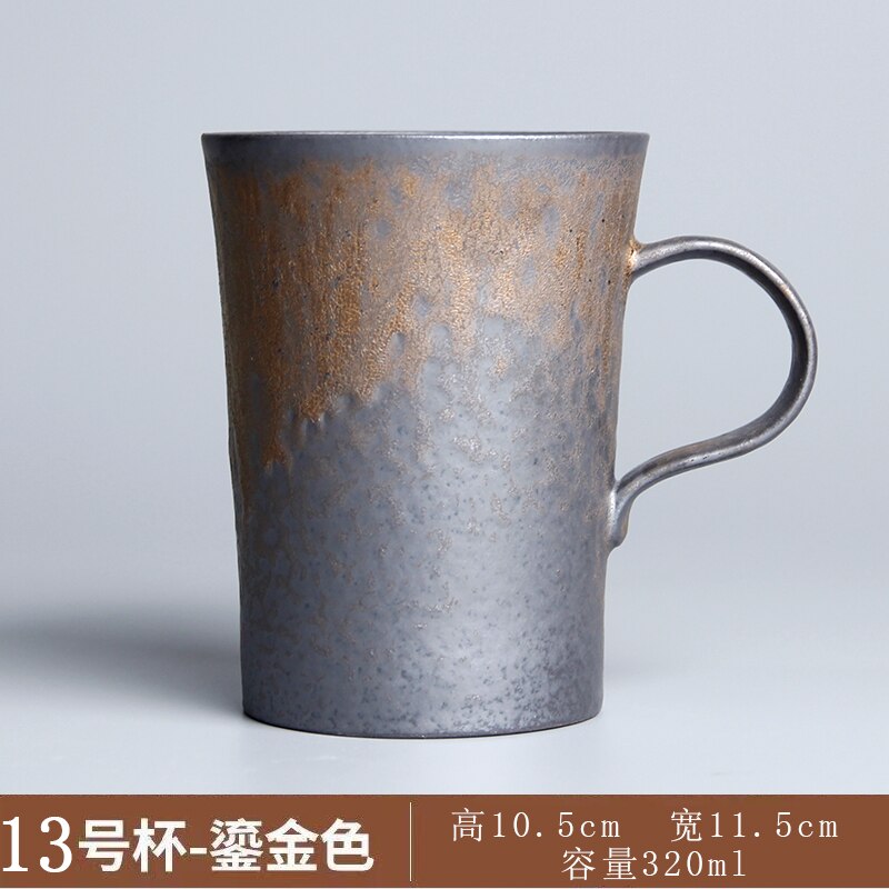 JIA GUI LUO-taza de café de cerámica hecha a mano de estilo japonés, taza de agua, taza de gres, taza de oficina, tazas de café, G094: 10