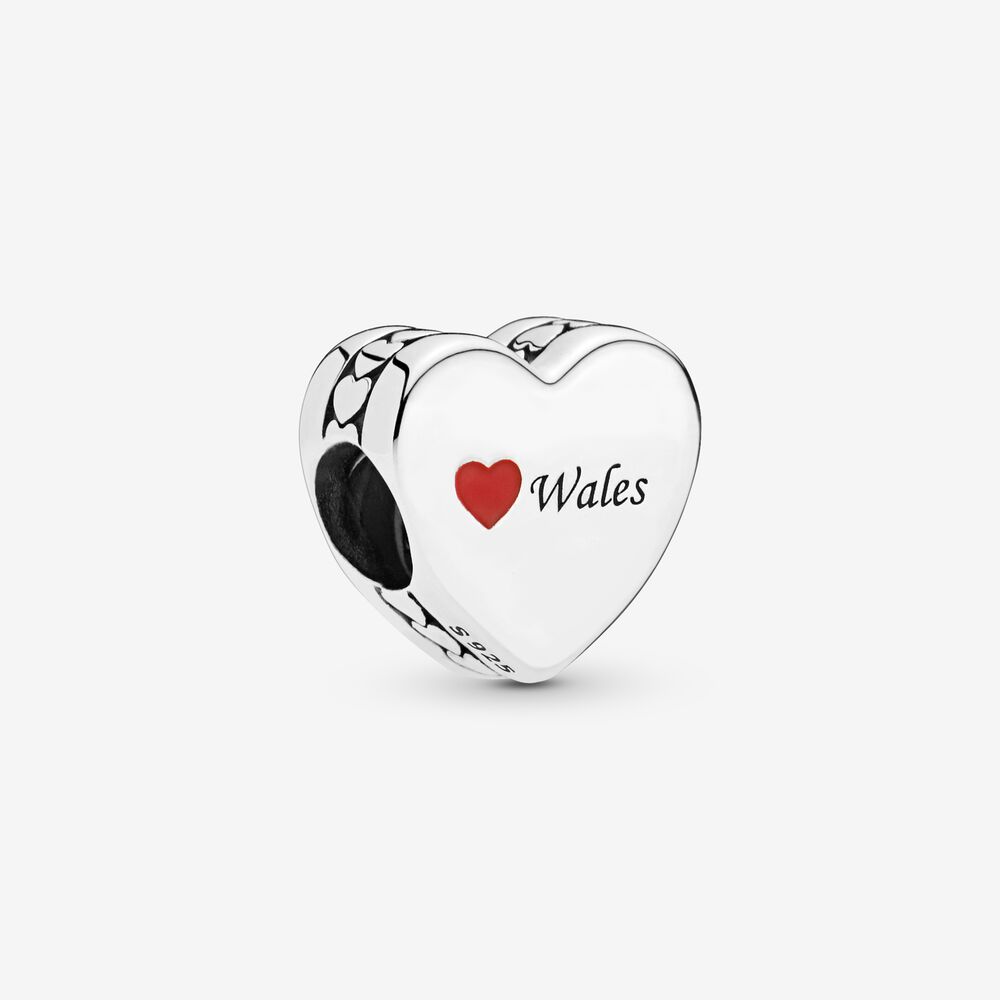 S925 Ireland, Wales,England, Scotland Love Heart Charms DIY Original Woman Jewelry Birthday: Wales