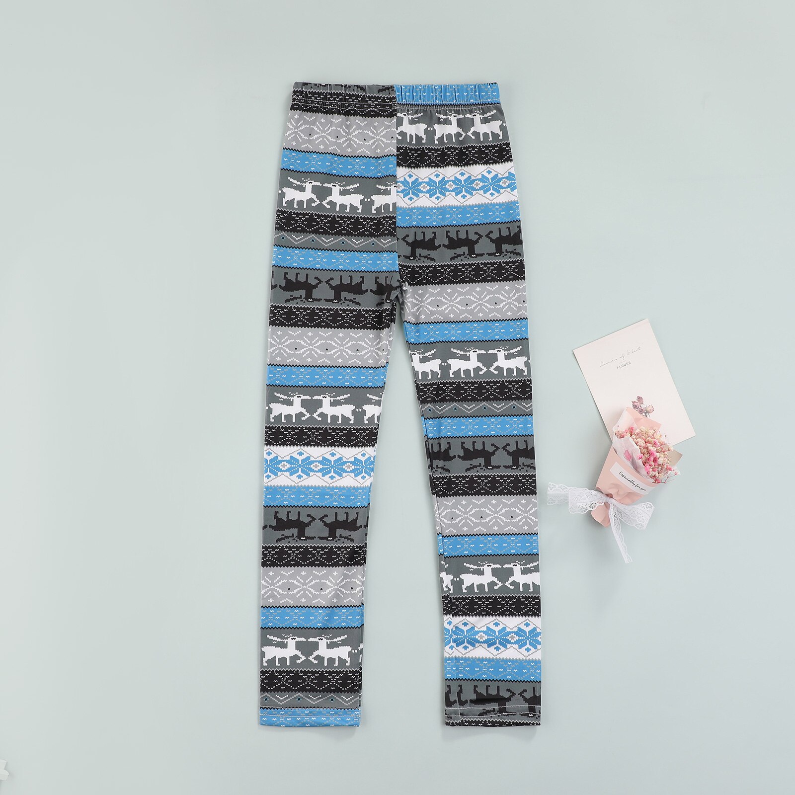 Meninas legging moda criança menina primavera outono leggings crianças meninas leopardo árvore de natal calças impressão para 4-11 ano criança