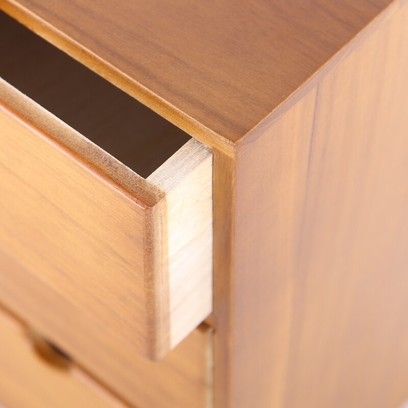 Wooden Desk Storage Box Drawer Debris Cosmetic Jewelry Retro Style Office Case Home