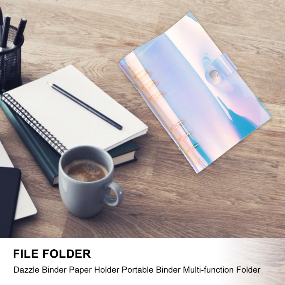 2pcs Dazzle Binder Paper Holder Portable Binder Multi-function Folder