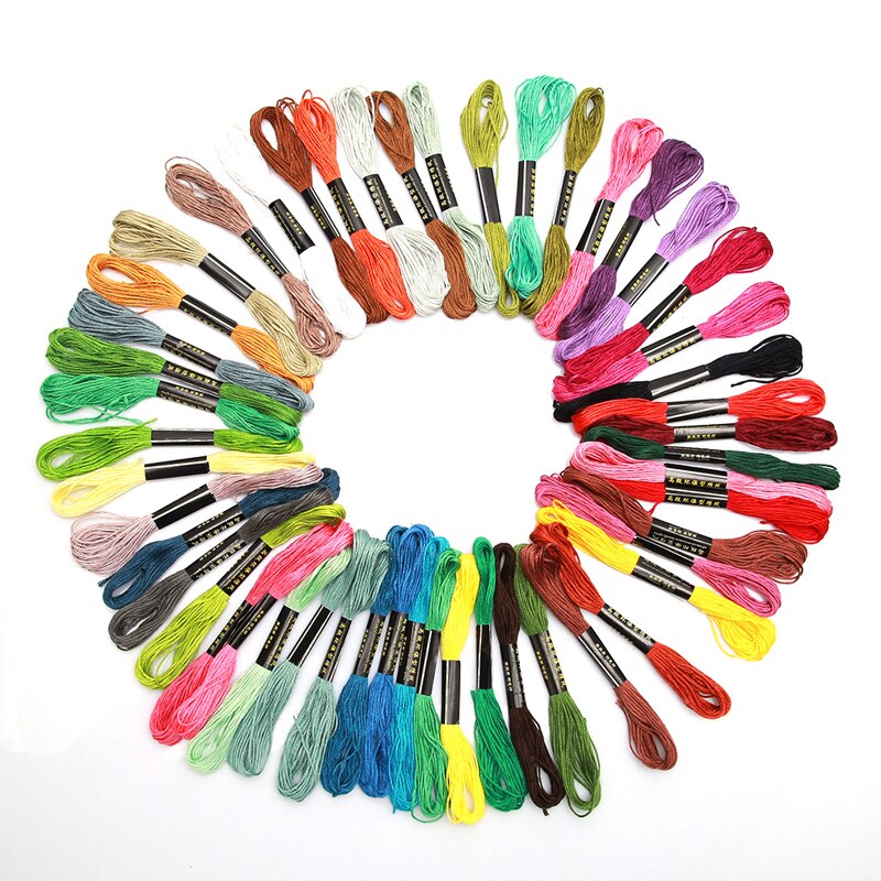 50PCs Threads Stitch Thread DIY Knitting Handmade Floss For Sewing Skeins Craft Embroidery Thread Linha De Costura Kit