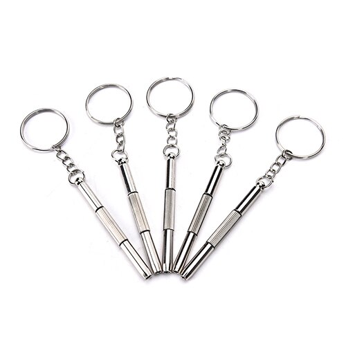 5 pçs/set 3 em 1 óculos de aço alumínio chave de fenda conjunto para óculos sunglass assista kit ferramenta reparo com chave fenda
