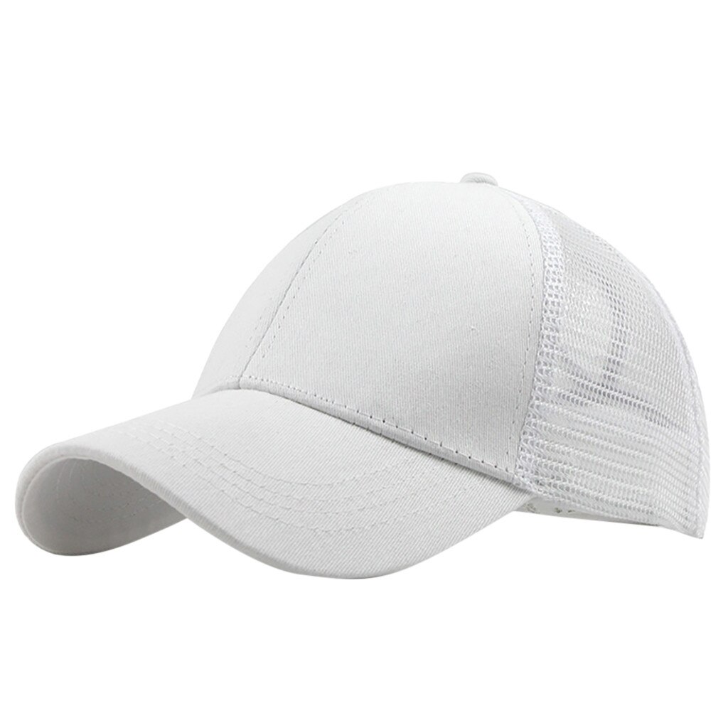 Unisex Berretto da Baseball Regolabile Cap Mesh Traspirante per Le Donne di Snapback Caps Casquette Cappelli da Baseball Visiera Cap Siltovka # BL5: White