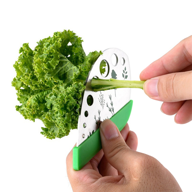 Kruid Stripper 9 Gaten Rvs Keuken Herb Leaf Strippen Tool Voor Boerenkool Snijbiet Collard Greens Tijm Basilicum Rozemarijn SP99