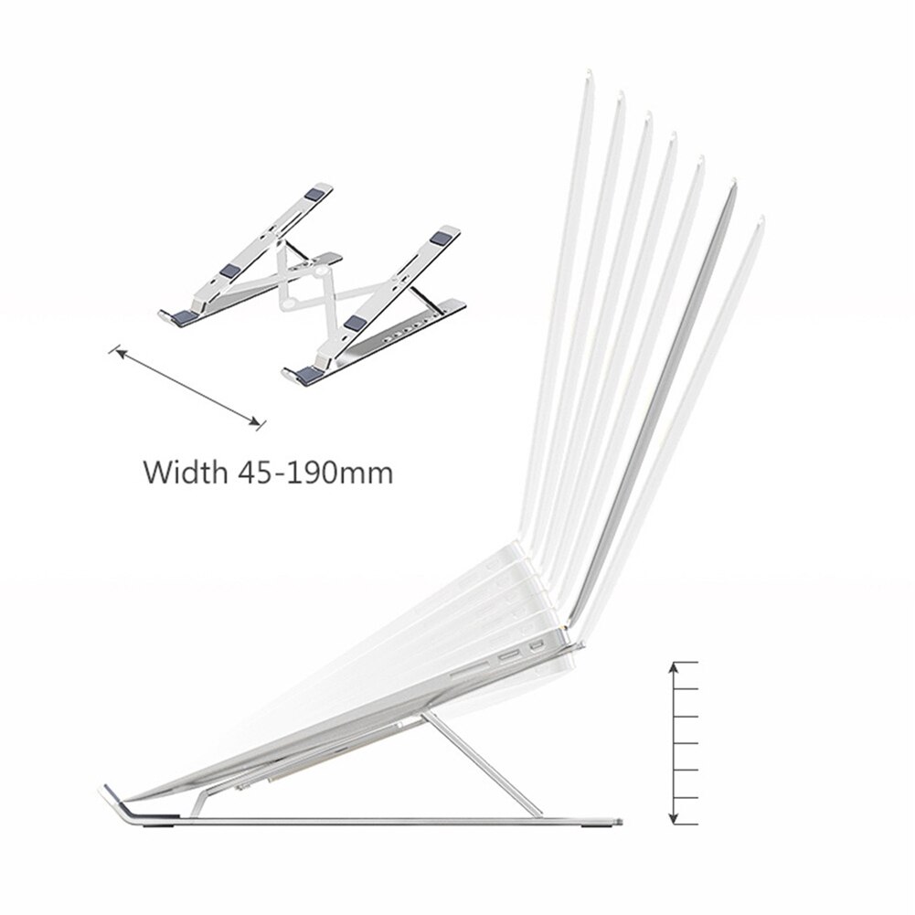 Soporte para portátil de altura ajustable aluminio soporte para portátil ergonómico Notebook a 11-17 pulgadas para MacBook Air Pro
