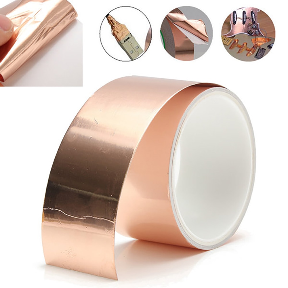 Guitar Copper Foil 50mmx3m Shielding Screening Tape Conductive Adhesive Stock