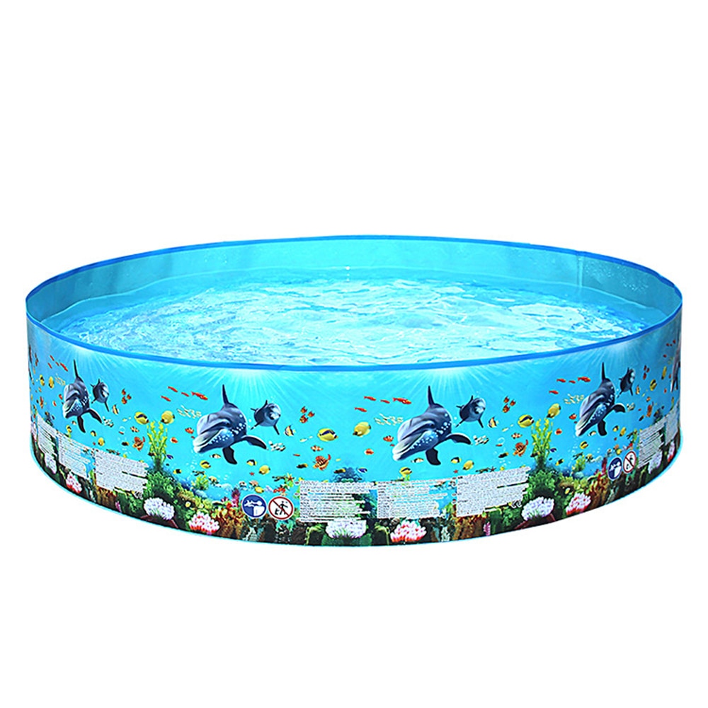 Husstand familie stor have swimmingpool børn leger udendørs swimmingpools pvc plast hav rund pool til familien