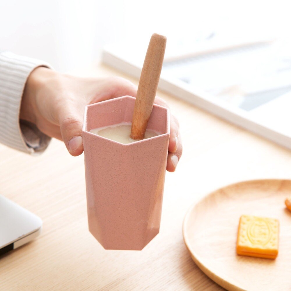 Rhombus badkamer beker nordic plastic beker badkamer tandenborstelhouder rietje beker gemakkelijk vast te pakken wassen drinken thuis badkamer