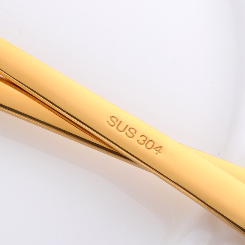 2PC Korean Spoon and Fork Set Stainless Steel Soup Spoon Blue Dinnerware With Long Handle Metal Gold Spoon And Fork