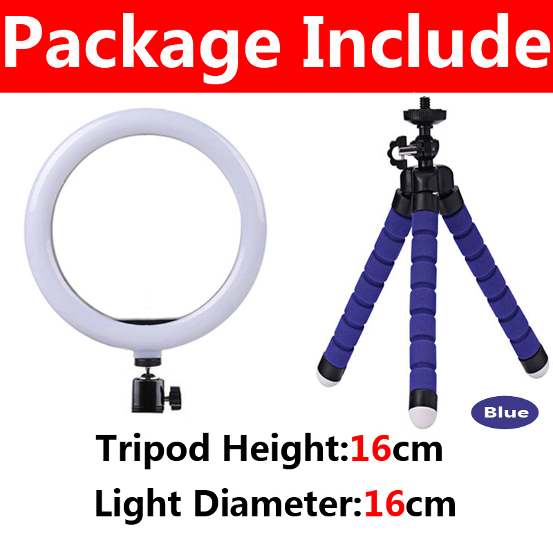 Led-ringlamp voor fotografie met 3 dimbare standen, inclusief statief en telefoonhouder voor tiktok-video's, live make-up en invullampen.: Geel