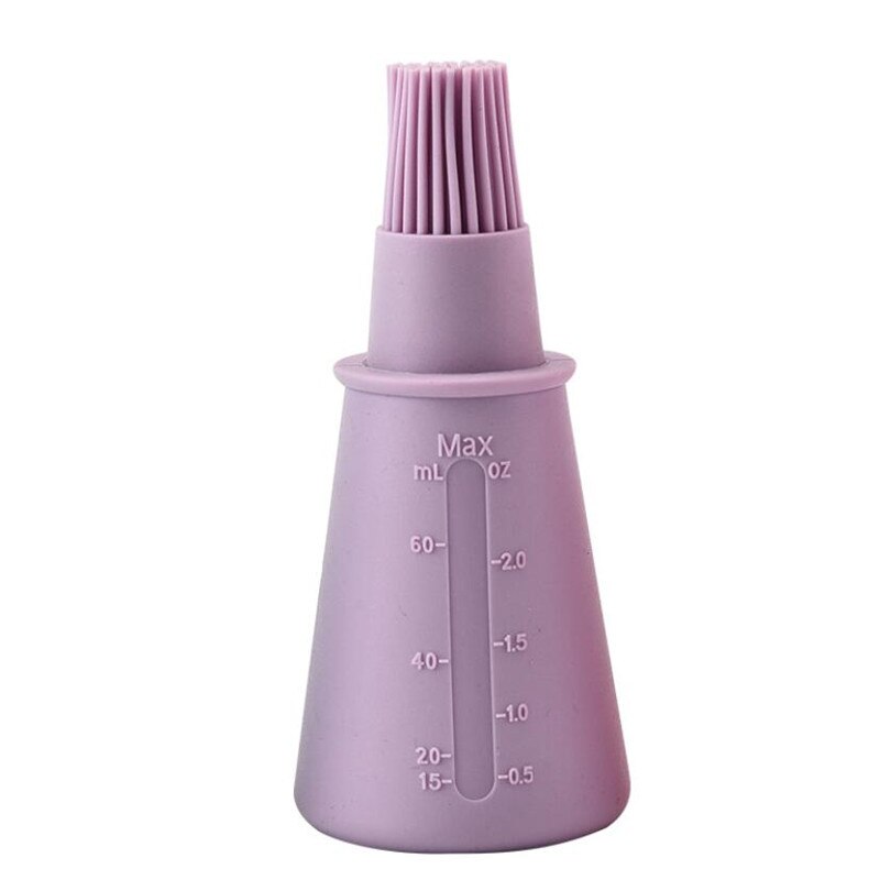 Pincéis de silicone europeus para assar, ferramenta de cozinha com escala, pincel para assar pão, cozinhar, raspar, grelhar: Violeta