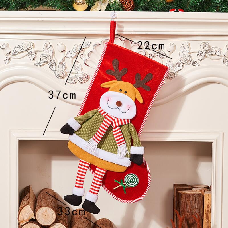 Kerstversiering voor 37*33cm jaar, kerstsokken, kerstsokken, kerstbomen, snoepzakken