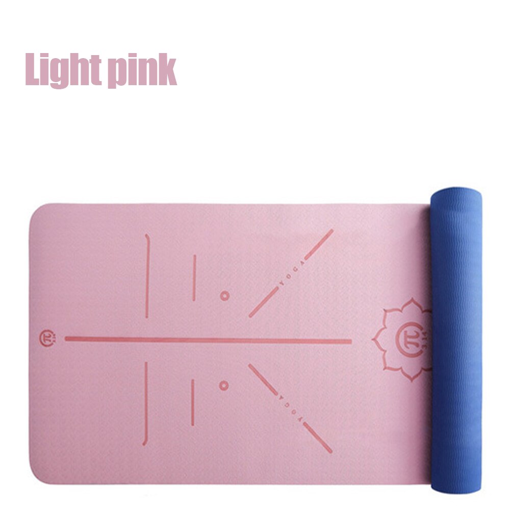 Halkfria yogamattor smaklösa pilates gym träning fitness matta vardagsrum gym matta träningsmattor för nybörjare esterilla yoga  d30: Rosa