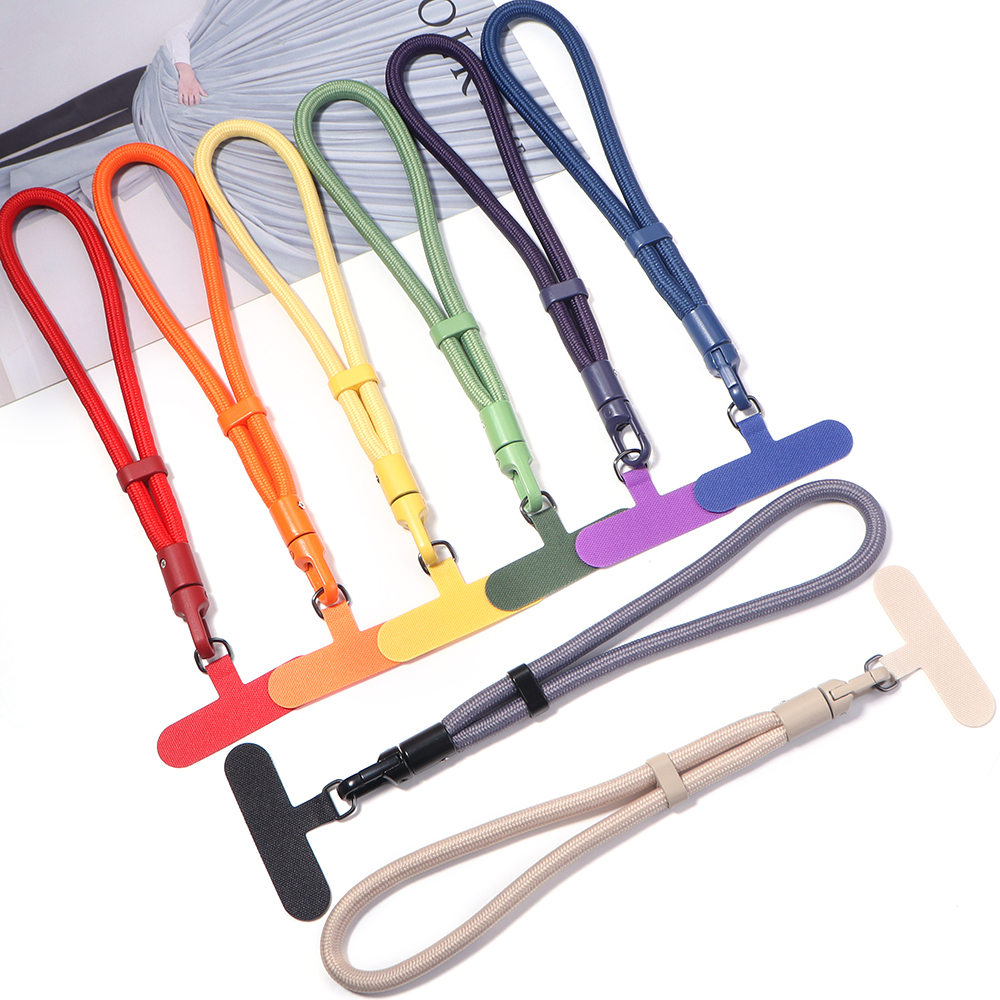 1pc/lot 20cm Adjustable Polyester Wrist Phone Lanyard Anti-Lost Wrist Strap With Detachable Patch Tab For Cell Phone Camera USB