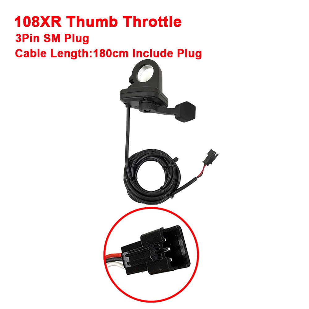 Wuxing FT-21X/130X/108X/20X/76X eBike Thumb/Twist Throttle For Left and Right Hand Accelerator 12V/24V/36V/48V/60V/72V: 108XR SM