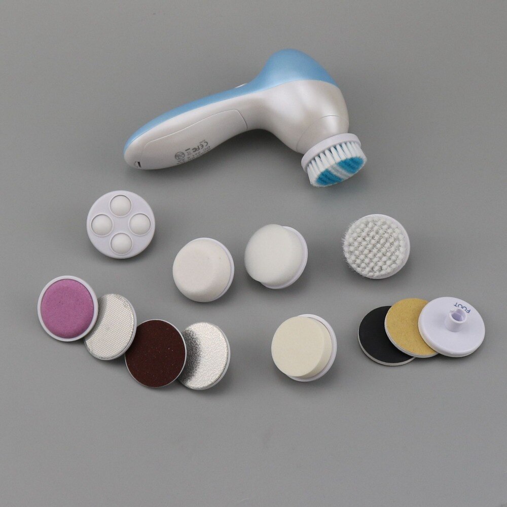 11 En 1 cepillo de limpieza facial masajeador peeling facial eléctrico cepillo facial limpiador máquina de limpieza exfoliante lavado de piel cuerpo