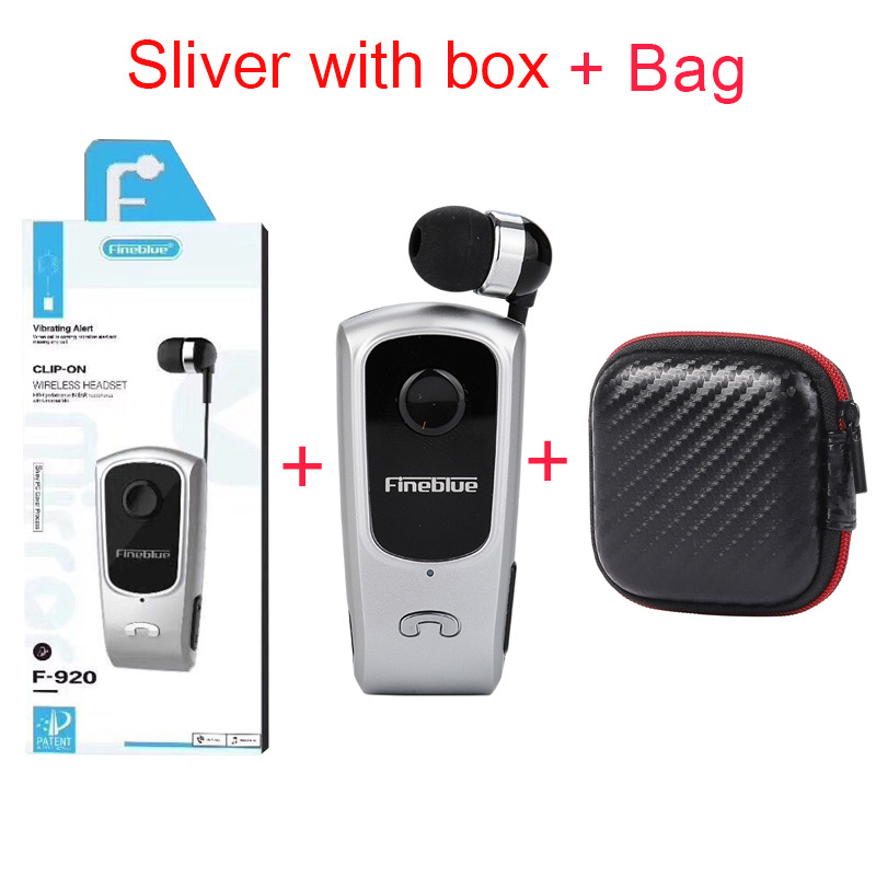 Fineblue F920 Wireless Earphone Bluetooth Headset Ears in Lotus with Wire Clip Earphones Earbuds Retractable Headphone: khaki