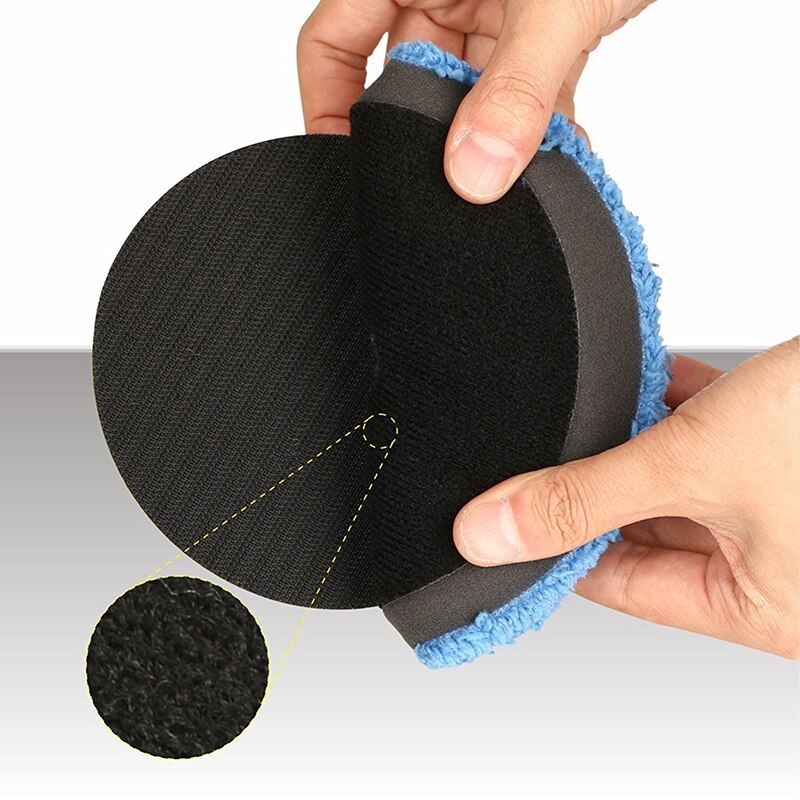 Auto Accessories 3pcs 6" Microfiber Polishing Buffing Cleaning Pad Disc In Blue For Car Detailing Waxing