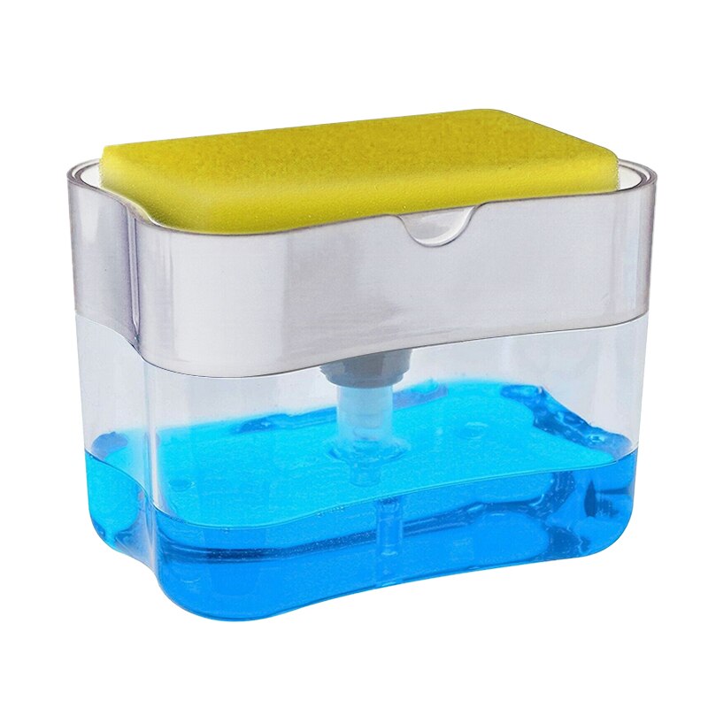 Keuken Zeepdispenser Met Spons Doos Voor Automatische Spons Scrubber Plastic Afwasmiddel Wasmiddel Spons Rack Opslag