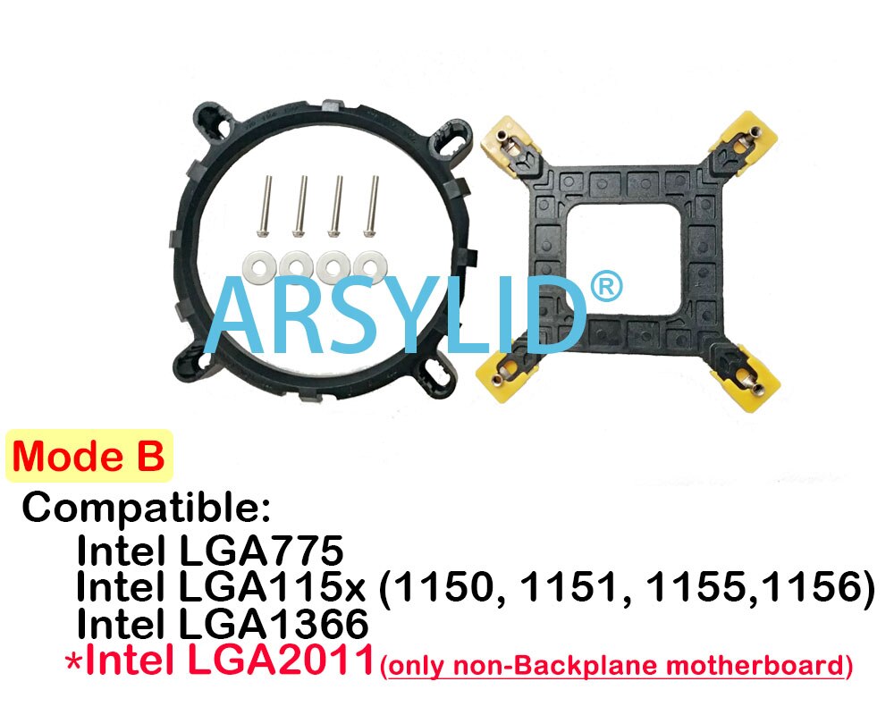 ARSYLID sokcet775 sokcet115x (1151 1150 1155 1156) mounting bracket and Backplane Screw fixed: mode B