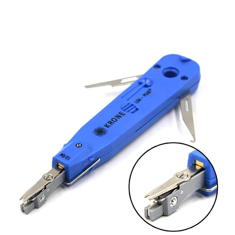 KRONE LSA-Plus Punch Down Tool Kit with Sensor for Telecom Phone Wire RJ11 Ethernet LAN Network Cat5 RJ45 Cable Portable ELINK