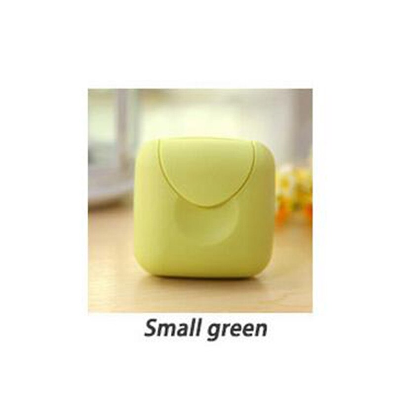 Multicolor Kleine & Grote Maat Badkamer Zeepbakje Draagbare Plaat Case Thuis Douche Reizen Wandelen Zeephouder Container Zeepkist: Green-S
