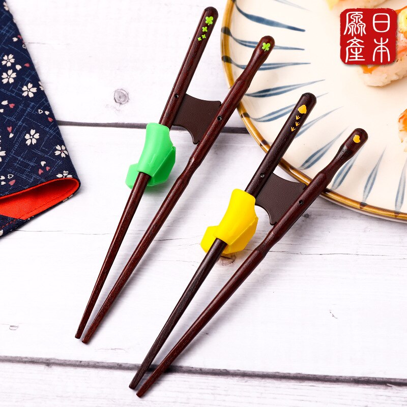 Children Training Chopsticks Baby Chopsticks Tableware Natural Wood Eating xue xi kuai Health Japanese