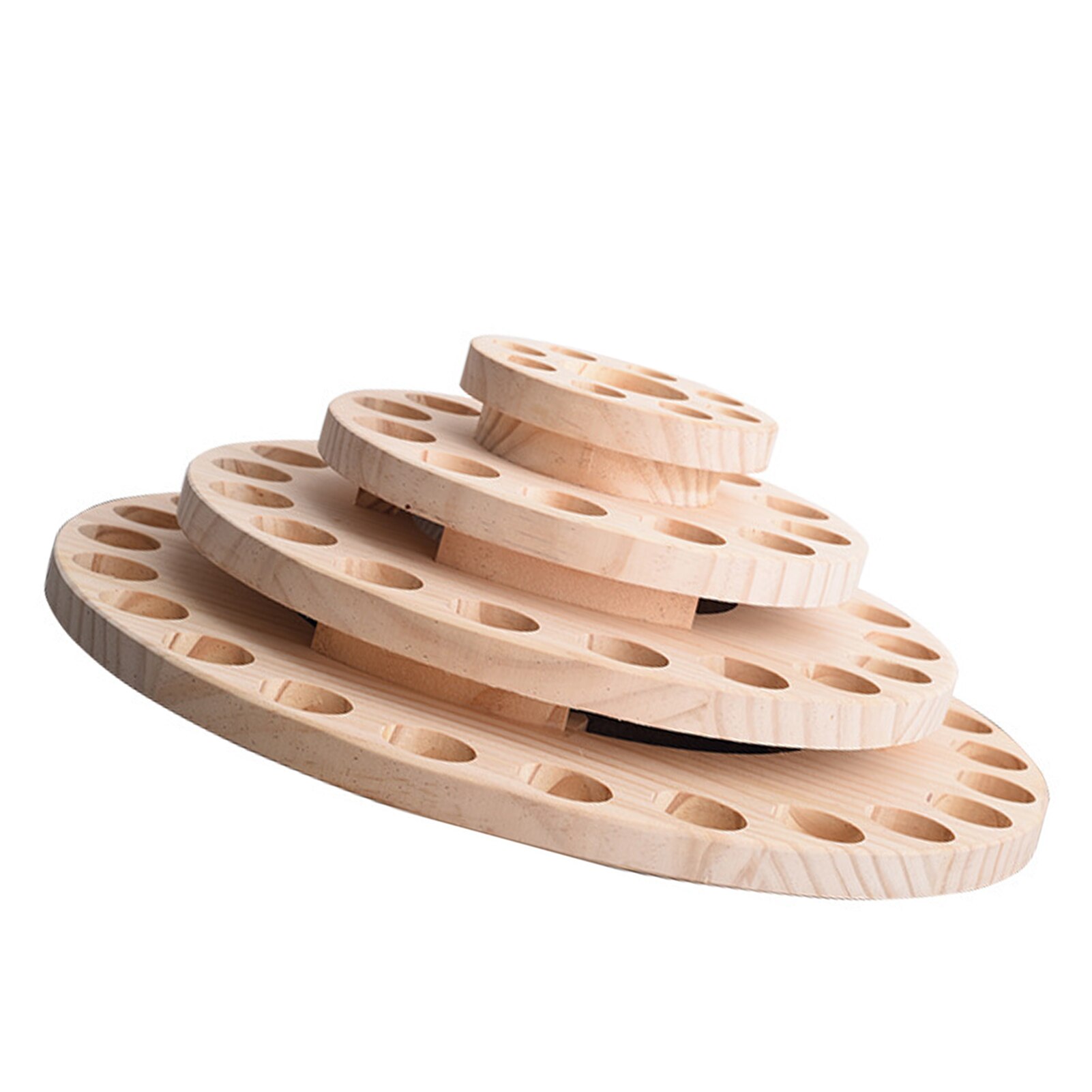 5.9inch Wood Essential Oils Display Stand Rotatable Light And Compact Oil Bottle Storage Organizer Excellent