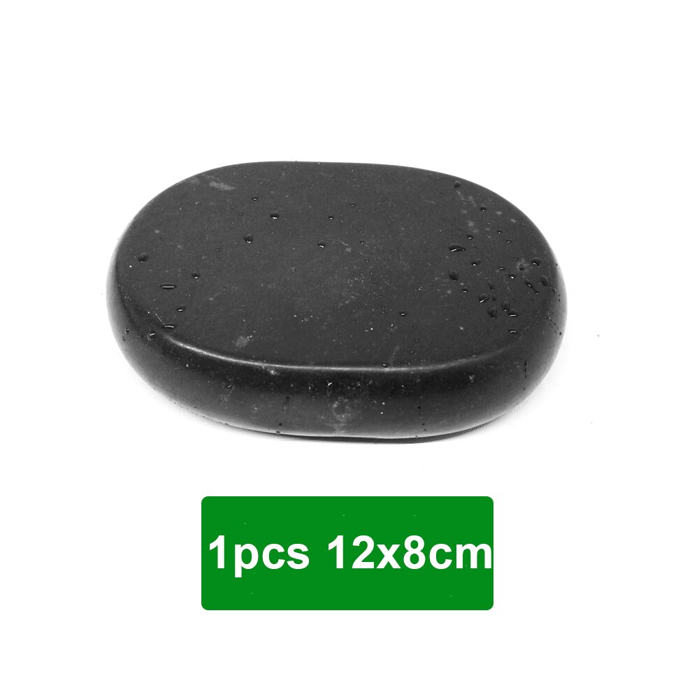 Tontin stein massasje sett lindre understreke ryggsmerter helsevesen akupressur lava basalt steiner til helsetjenester spa stein: 1 stk 12 x 8cm