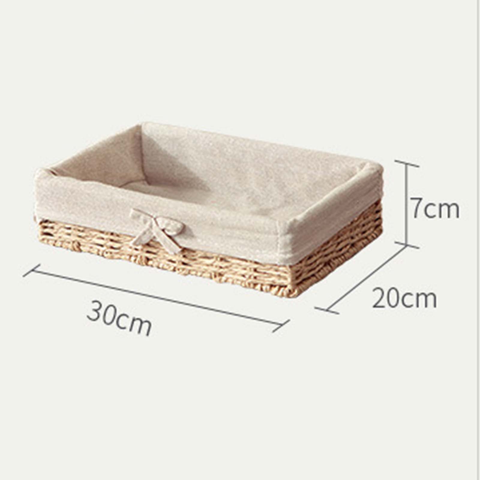 Gevlochten Manden Decoratieve Mand Rechthoekige Organizer Container Papieren Touw: Rood