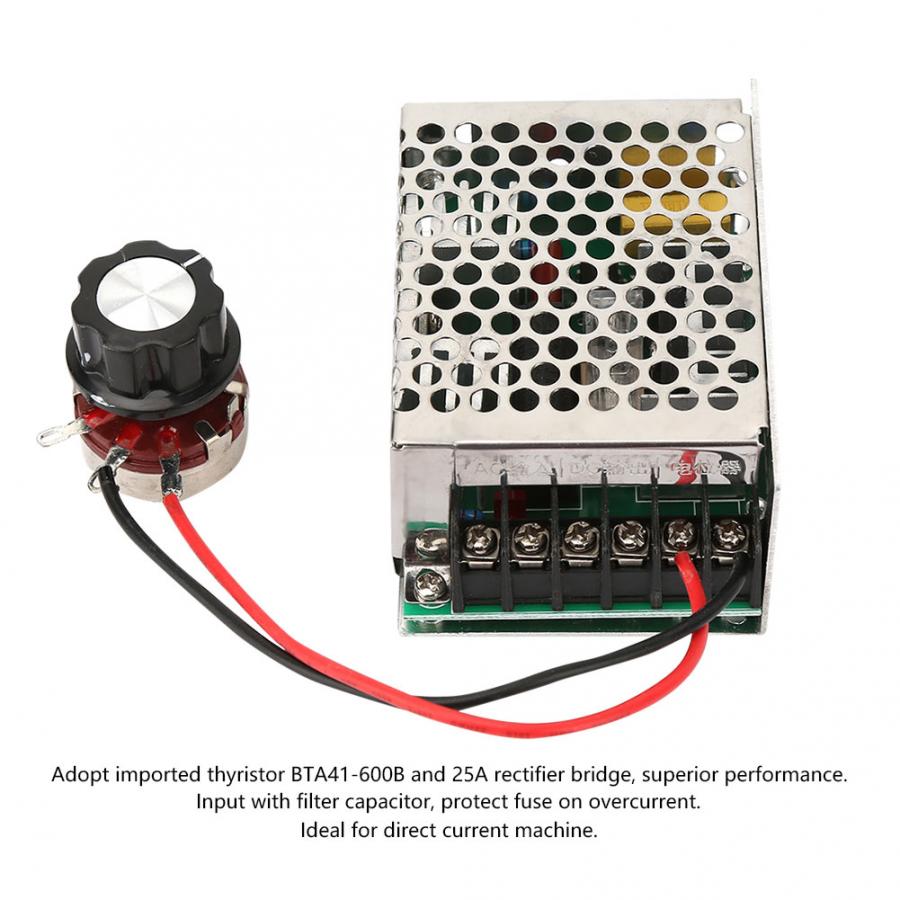 Controlador de velocidad del Motor monofásico de 220V CA, 4KW, Control de velocidad CC