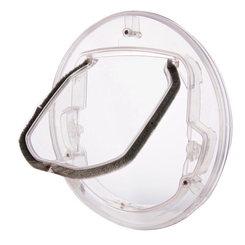 Window 4 Way Locking Flap Door For Interior Exterior Glass Small Pet Round Entrance For Cats Small Dogs: Default Title