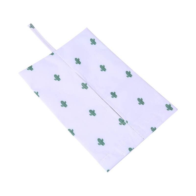 Portable Cotton and Linen Tissue Box Holder Towels Paper Hanging Home Decor Boxes Travel Pouch Paper Bag Cloth for Car Home
