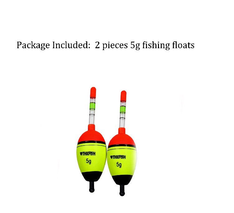 Flotador de pesca nocturno, 2 uds., 5g, 15g, 30g, 40g, EVA, flotadores de iluminación para pesca nocturna: 2pcs 5g