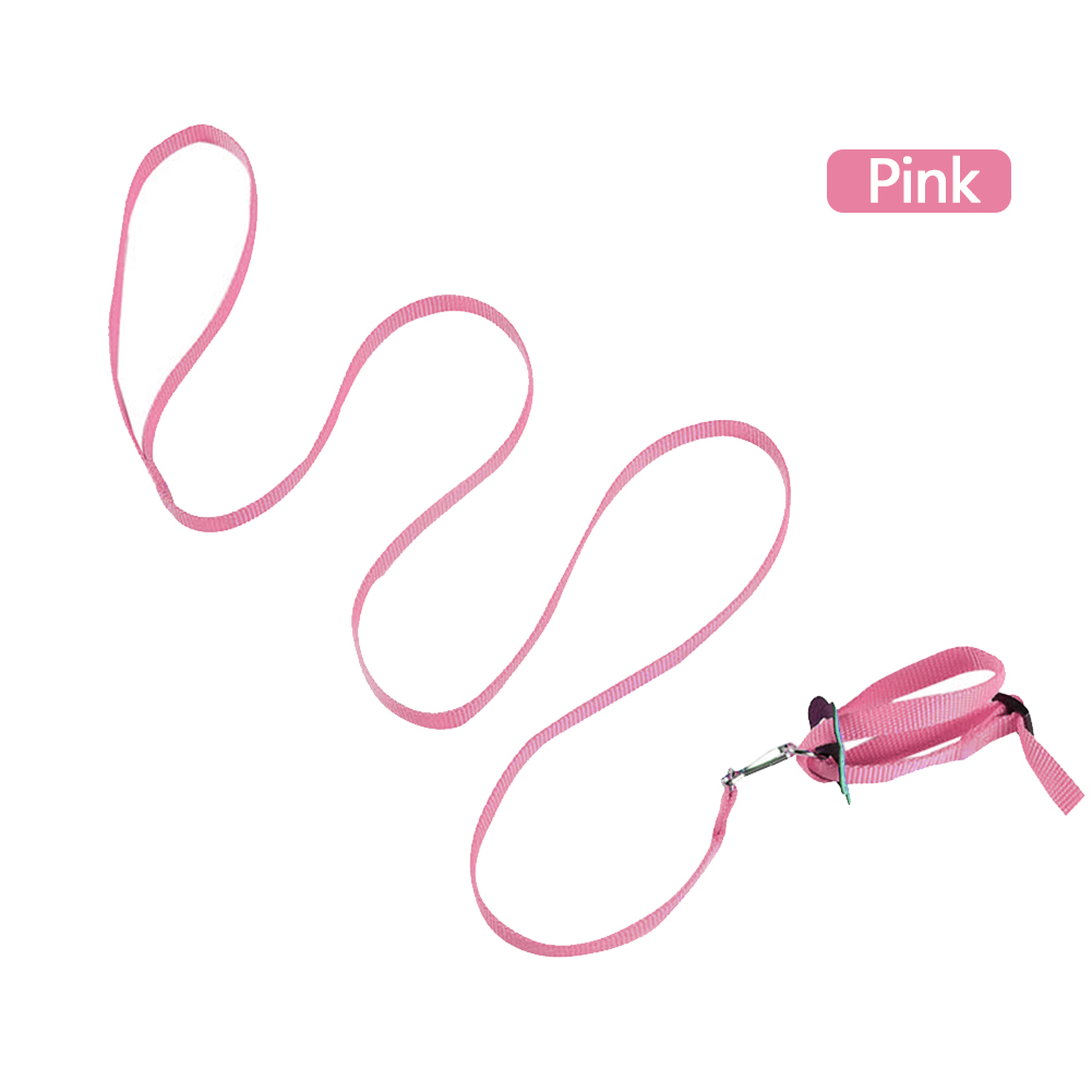 Polyester Adjustable 8shaped Soft Rabbit Harness Leash Guinea Pig Lead Rope Pet Chinchilla Leash Small Pet Traction Rope Running: Pink