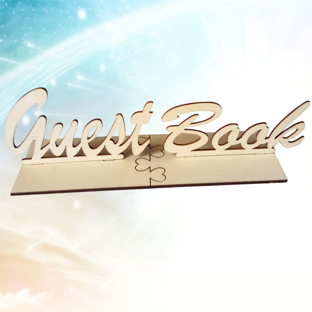 Rustic Wooden Guest Book Sign Table Guestbook Sign for Wedding Birthday Baby Shower Party Table Decoration: Default Title