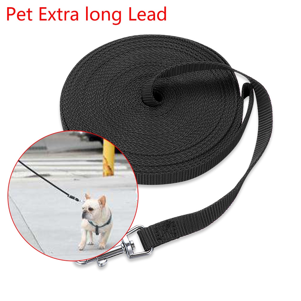 Cuerda de tracción extralarga Flexible para entrenamiento de perros, Correa fuerte de nailon con línea de recuperación grande, 3 colores, 10 metros, novedad
