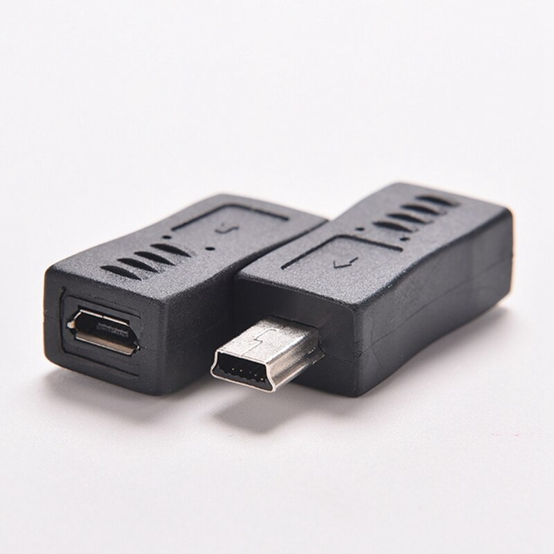 10 Uds. De adaptador Micro USB hembra a Mini USB macho 5P cargador Adaptador convertidor conector para Cables de teléfono PC