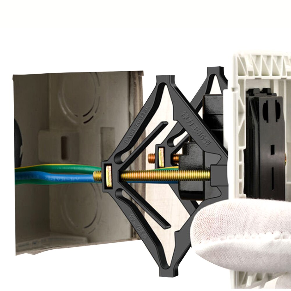 10 Set 86Mm Wall Mount Switch Box Reparatie Tool Switch Cassette Hersteller Ondersteuning Staaf Elektricien Accessoires