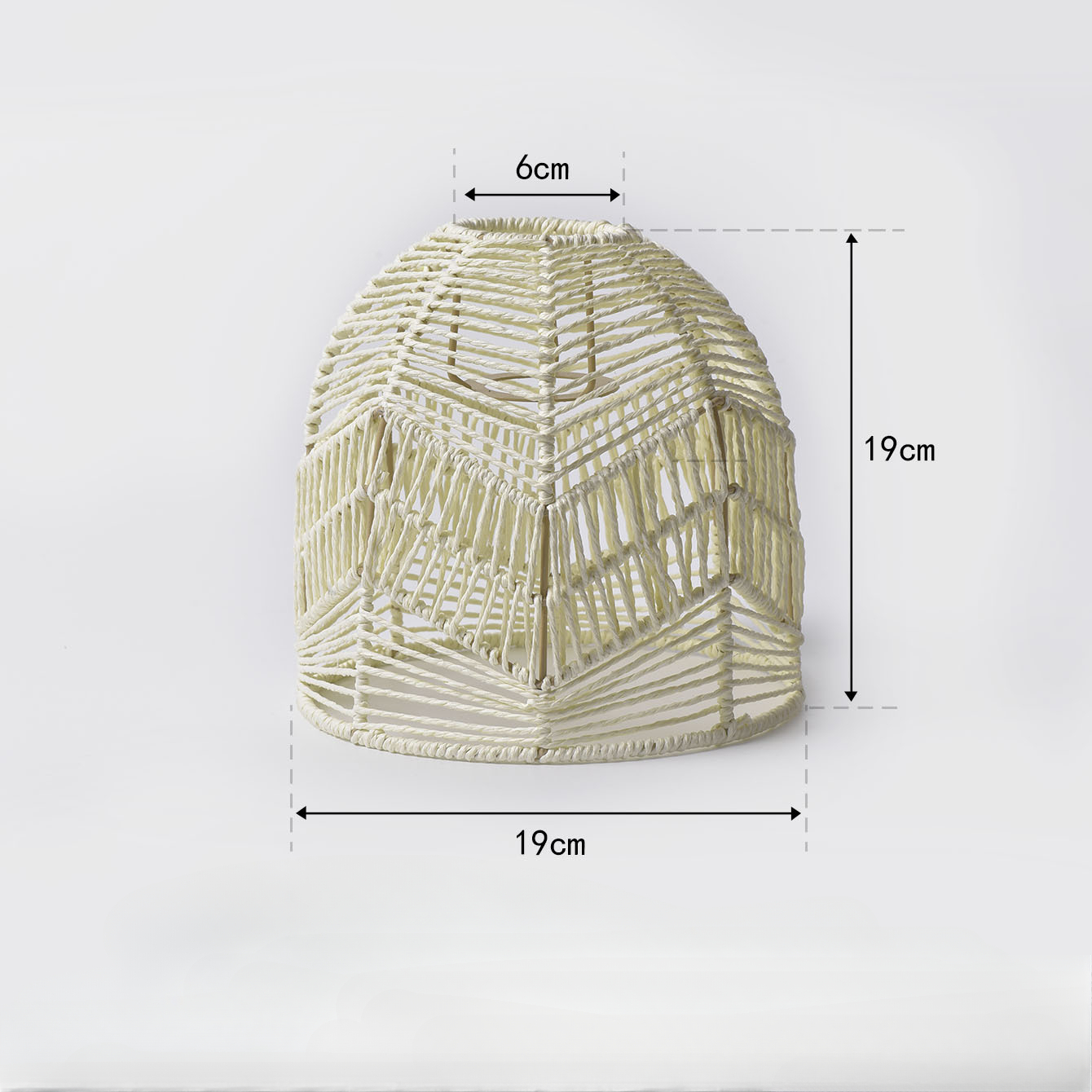 Papieren touw lampenkap Handgeweven verlichtingsaccessoires Gastgezinnen Hanglampen Covers: WHITE