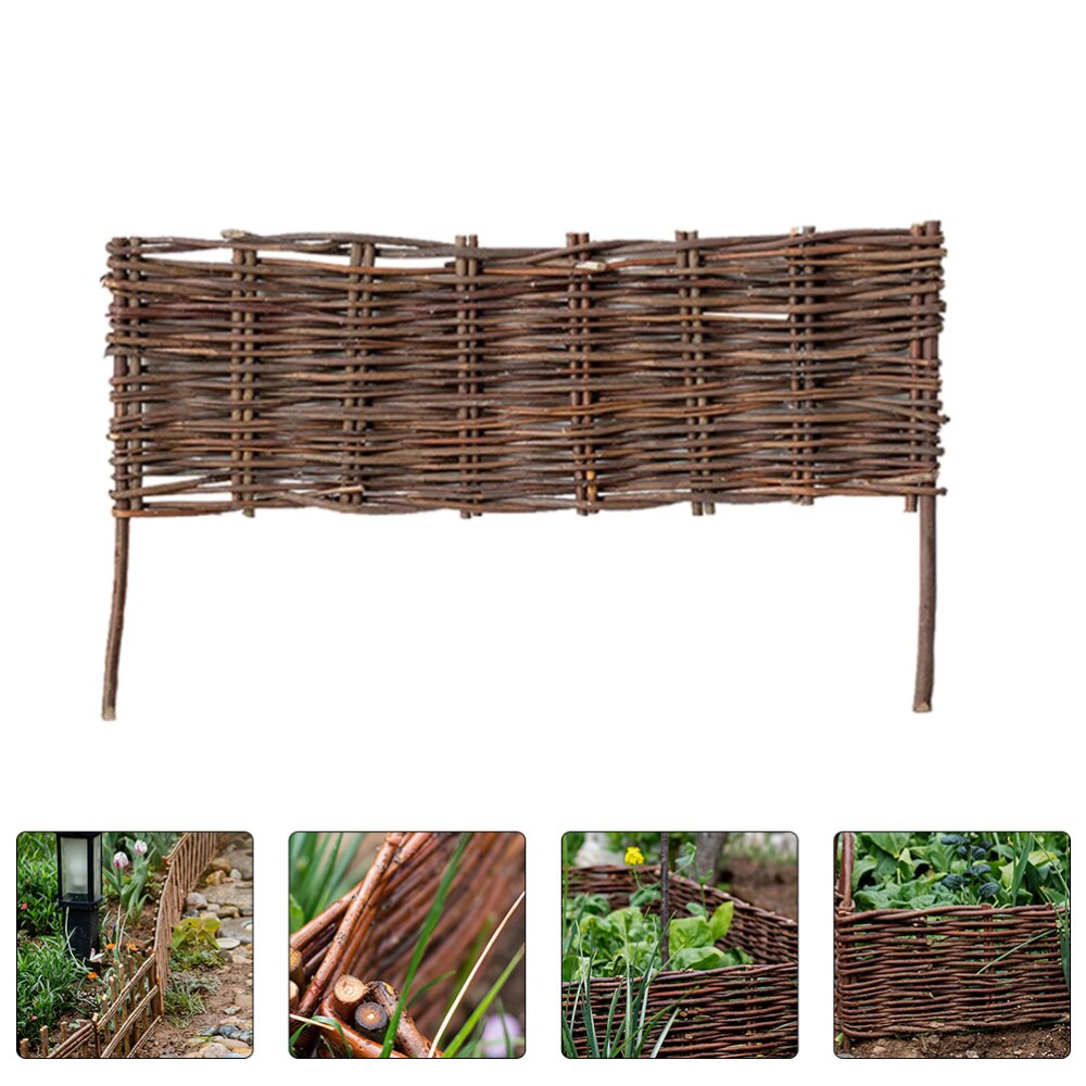 Willow Fencing Weaving Courtyard Decoration Fence Garden Decorative Fence: Default Title