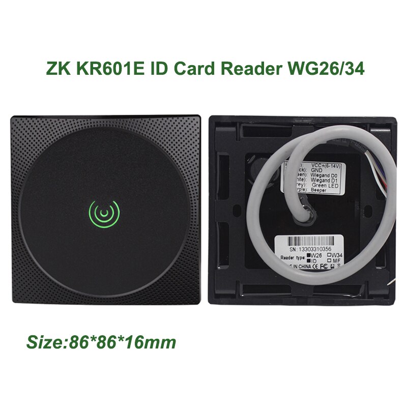 ZK KR600 Access Control RFID Card Reader 125Khz Proximity Card Reader Waterproof Wiegand 26 34 Reader For Access Control System