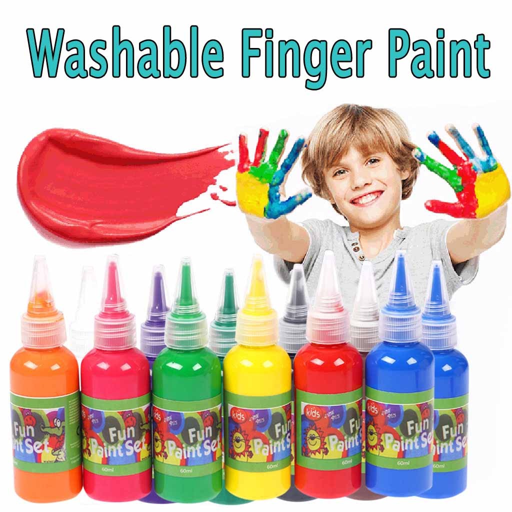 60 Ml Wasbare Kinderen Verf Acryl Verf Slang Diy Muur Schilderen Art Verf Handgeschilderde Kleurrijke Textiel Verf Fel @ 25