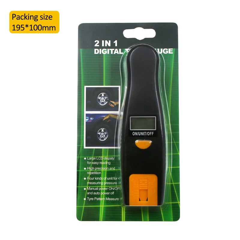 Digital LCD Tire Pressure Gauge Monitor Tread Detection Backlight Tyre Air Meter Truck Motorcycle Bike Car Auto PSI Manometer