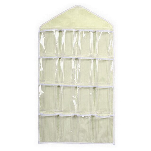16 Taschen hängend Lager Tasche Schrank Mauer Tür Schlafzimmer Wandschrank Halter Organizer Schrank Lager: Beige