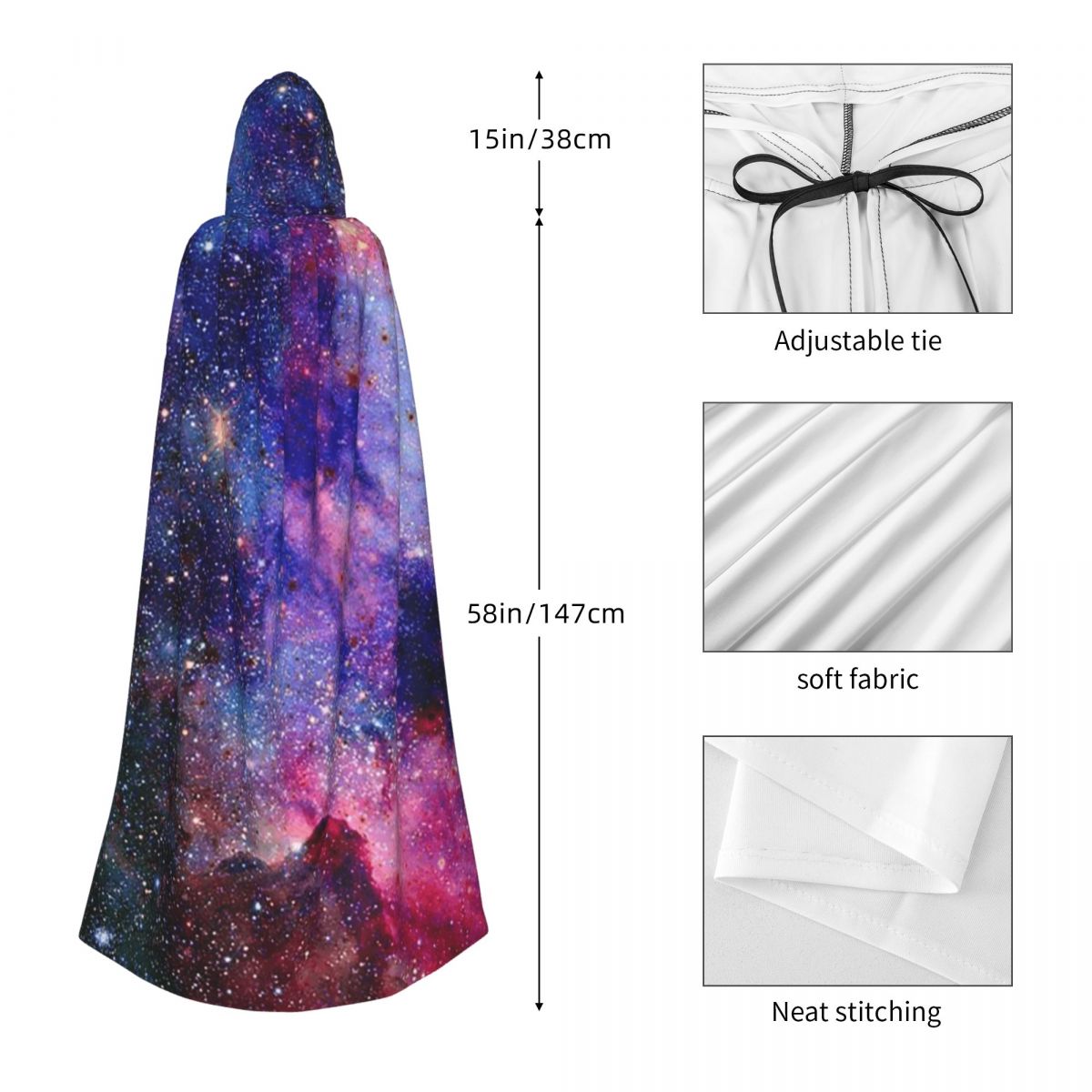 Planeta terra longo capa com capuz bruxa traje medieval cosplay capa halloween vampiro adulto unisex