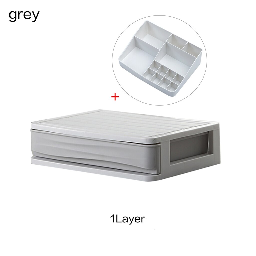 Plast kosmetik skuffe makeup organizer makeup opbevaringsboks container søm kiste holder desktop diverse etui badeværelse desktop